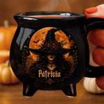 Custom 12oz Ceramic Cauldron Coffee Mug - Personalized Halloween Witchy Gifts For Women - Good Witch Energy