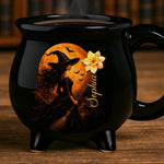 Custom 12oz Ceramic Cauldron Coffee Mug - Personalized Halloween Witchy Gifts For Women - Witch Mode On