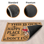 Custom Home Decor Decorative Mat - Personalized Summer Vacation And Travel Gifts For Couple, Dog Lovers, Cat Lovers - Our Little Peaceful Haven