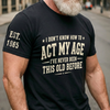 Custom Unisex T-Shirt With Design On Sleeve - Personalized Birthday Gifts For Husband, Son, Grandson, Brother, Grandpa, Dad, Yourself - Built Different