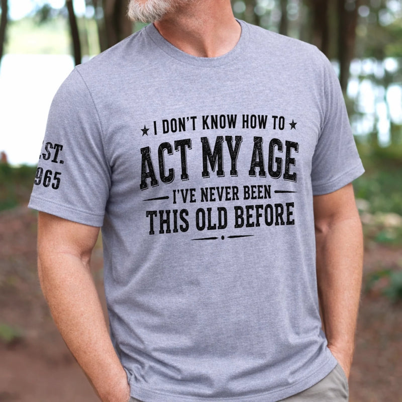 Custom Unisex T-Shirt With Design On Sleeve - Personalized Birthday Gifts For Husband, Son, Grandson, Brother, Grandpa, Dad, Yourself - Built Different
