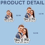 Custom Photo Acrylic Car Ornament - Personalized Anniversary Wedding Gifts For Husband, Wife, Couple - Together On Every Road