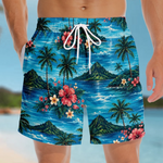Custom Funny Men Swim Trunks - Personalized Birthday Gifts For Men - Rear View Approved