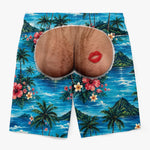 Custom Funny Men Swim Trunks - Personalized Birthday Gifts For Men - Rear View Approved