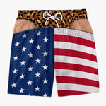 Custom Funny Patriotic Men Swim Trunks - Personalized Birthday Gifts For Men - Warning Wide Load