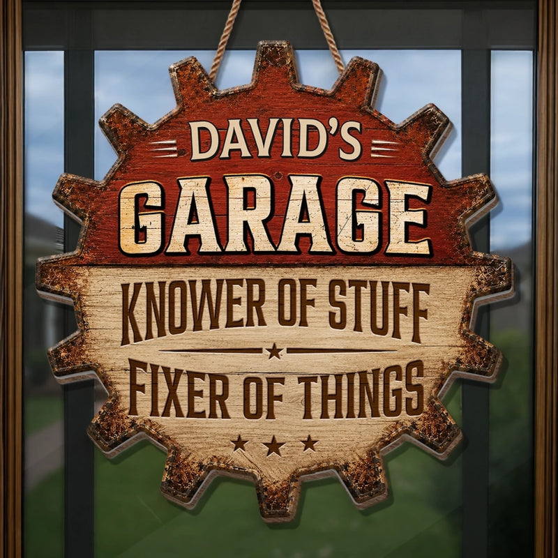 Custom Wood Sign - Personalized Birthday Gifts For Men - Garage Goals