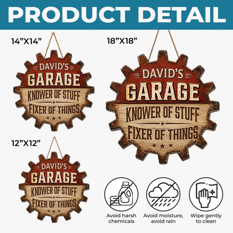 Custom Wood Sign - Personalized Birthday Gifts For Men - Garage Goals