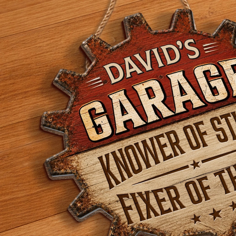 Custom Wood Sign - Personalized Birthday Gifts For Men - Garage Goals