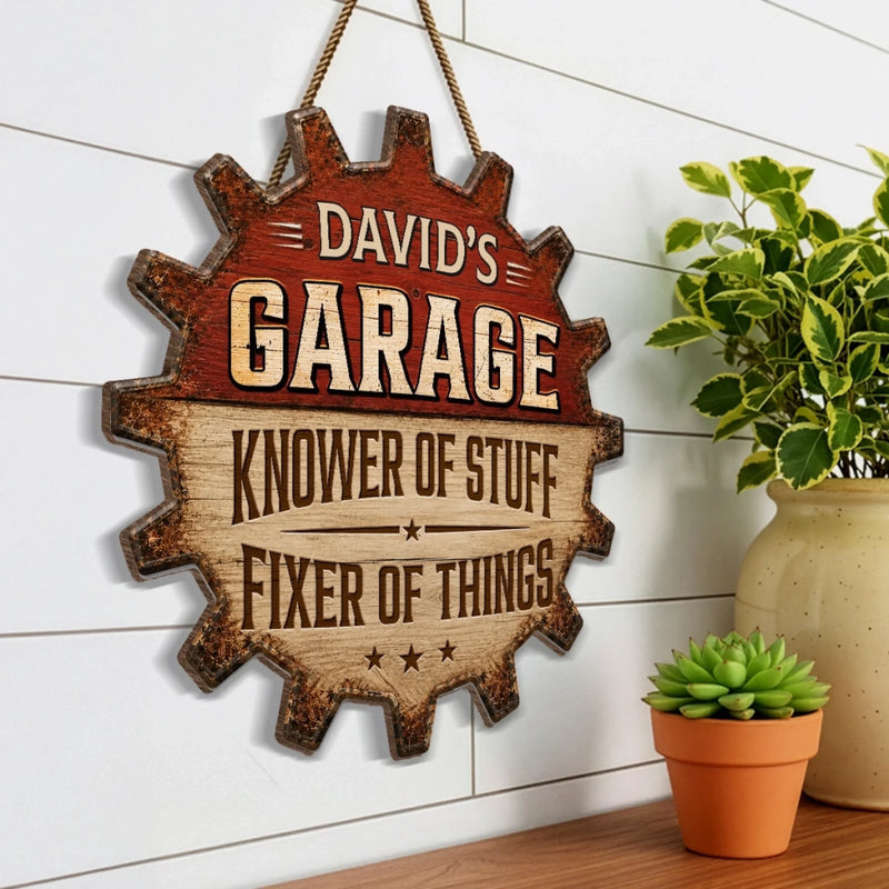 Custom Wood Sign - Personalized Birthday Gifts For Men - Garage Goals