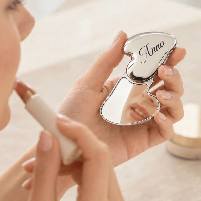 Custom Engraved Compact Mirror - Personalized Bridesmaid Proposal Wedding Gifts For Bridesmaid, Bridal Party - Always Look Your Best Self