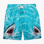 Custom Funny Men Swim Trunks - Personalized Birthday Gifts For Men - Watch Out For Sharks