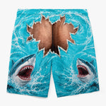 Custom Funny Men Swim Trunks - Personalized Birthday Gifts For Men - Watch Out For Sharks