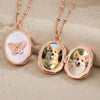 Custom Photo Butterfly Locket - Personalized Pet Memorial Sympathy Gifts For Dogs, Cats - Forever In My Heart