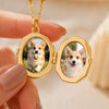 Custom Photo Butterfly Locket - Personalized Pet Memorial Sympathy Gifts For Dogs, Cats - Forever In My Heart