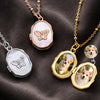 Custom Photo Butterfly Locket - Personalized Pet Memorial Sympathy Gifts For Dogs, Cats - Forever In My Heart