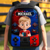 Custom Kids Backpack & Water Bottle Set - Personalized Back To School Gifts For Kids - Level Up Learning