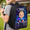 Custom Kids Backpack & Water Bottle Set - Personalized Back To School Gifts For Kids - Level Up Learning