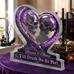 Custom Gothic Acrylic Plaque - Personalized Halloween Decor, Anniversary Wedding Gifts For Couple, Husband, Wife - Till Death Do Us Part