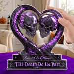 Custom Gothic Acrylic Plaque - Personalized Halloween Decor, Anniversary Wedding Gifts For Couple, Husband, Wife - Till Death Do Us Part
