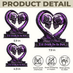 Custom Gothic Acrylic Plaque - Personalized Halloween Decor, Anniversary Wedding Gifts For Couple, Husband, Wife - Till Death Do Us Part