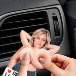 Custom Photo Squishy Acrylic Car Vent Clip - Personalized Anniversary Wedding Gifts For Wife, Husband, Couple - Drive Safe, Stud Muffin