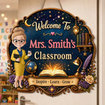 Custom Classroom Decor Wood Sign - Personalized Back To School Gifts For Teacher - Best Teacher, Best Classroom Ever