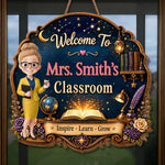 Custom Classroom Decor Wood Sign - Personalized Back To School Gifts For Teacher - Best Teacher, Best Classroom Ever