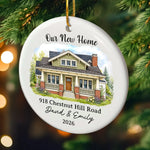 Custom Photo New Home Ceramic Ornament - Personalized Anniversary Christmas Wedding Gifts For Couple - Love Grows Best In Our House