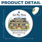 Custom Photo New Home Ceramic Ornament - Personalized Anniversary Christmas Wedding Gifts For Couple - Love Grows Best In Our House