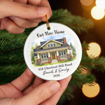 Custom Photo New Home Ceramic Ornament - Personalized Anniversary Christmas Wedding Gifts For Couple - Love Grows Best In Our House