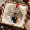 Custom Photo First Christmas Plexiglass Ornament - Personalized Anniversary Christmas Wedding Gifts For Husband And Wife, Him And Her -Wrapped In Love This Christmas