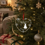 Custom Heart Glass Ornament - Personalized Anniversary Christmas Wedding Gifts For Husband, Wife, Couple - Started With A Yes, Now It’s Us