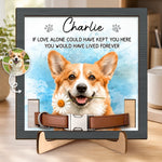 Custom Photo Pet Loss Sign, Collar Frame - Personalized Pet Memorial Sympathy Gifts For Dog Lovers - Always Loved Never Forgotten