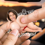 Custom Photo Squishy Acrylic Car Ornament - Personalized Anniversary Wedding Gifts For Husband, Wife, Couple - For My Favorite Driver