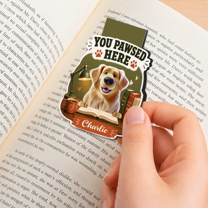 Custom Shaped Magnetic Bookmark - Personalized  Bookish Gifts For  Book Lovers, Bookworms, Dog Dad And Mom, Cat Owners - Bookish Happy Hours