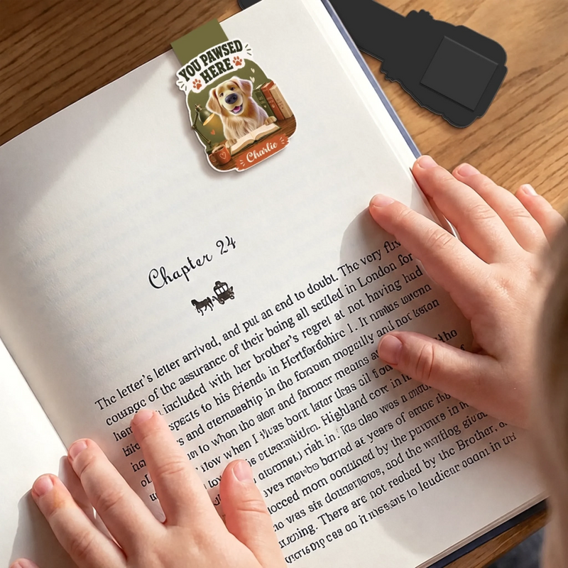 Custom Shaped Magnetic Bookmark - Personalized  Bookish Gifts For  Book Lovers, Bookworms, Dog Dad And Mom, Cat Owners - Bookish Happy Hours