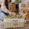 Custom Photo Storage Basket - Personalized  Birthday Gifts For Dog Cat Lovers, Dog Dad And Mom, Cat Owners - Spoiled Pet Lives Here