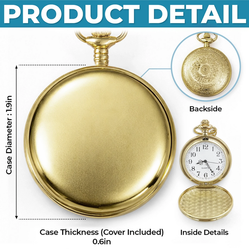Custom Pocket Watch - Personalized Birthday Gifts For Son - My Little Boy My Friend