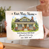 Custom Photo New Home Tempered Glass Cutting Board - Personalized Anniversary Christmas Wedding Gifts For Husband And Wife, Him And Her - Fresh Start Happy Heart