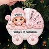 Custom First Christmas Acrylic Ornament - Personalized Baby Shower, Gender Reveal Gifts For New Moms, New Dads, New Parents - Sweetest Addition To Our Family
