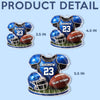 Custom America Football Acrylic Car Ornament - Personalized Birthday Gifts For America Football Lovers, Sports Fans, Sports Lovers - Game Day All Day