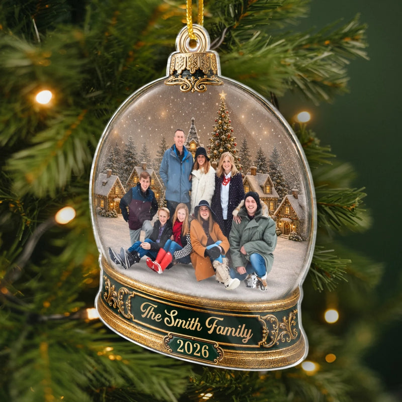 Custom Photo Acrylic Ornament - Personalized Christmas Birthday Gifts For Mom, Dad, Brother, Sister - Christmas With My Loved Ones