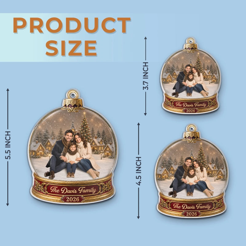 Custom Photo Acrylic Ornament - Personalized Christmas Birthday Gifts For Mom, Dad, Brother, Sister - Christmas With My Loved Ones