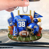Custom America Football Acrylic Car Ornament - Personalized Birthday Gifts For America Football Lovers, Sports Fans, Sports Lovers - Built For Kickoff