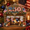 Custom Acrylic Ornament - Personalized America 250th Anniversary Christmas Gifts For Mom, Dad, Brother, Sister - Festive Patriotic Vibes