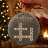Custom Scrabble Ceramic Ornament - Personalized Christmas Birthday Gifts For Brother, Sister - Wrapped In Sibling Love