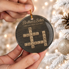 Custom Scrabble Ceramic Ornament - Personalized Christmas Birthday Gifts For Brother, Sister - Wrapped In Sibling Love