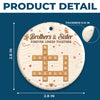 Custom Scrabble Ceramic Ornament - Personalized Christmas Birthday Gifts For Brother, Sister - Home Baked Happiness