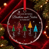 Custom Circle Glass Ornament - Personalized Christmas Birthday Gifts For Mom, Dad, Brother, Sister - Our Little Beloved Christmas