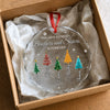 Custom Circle Glass Ornament - Personalized Christmas Birthday Gifts For Mom, Dad, Brother, Sister - Our Little Beloved Christmas